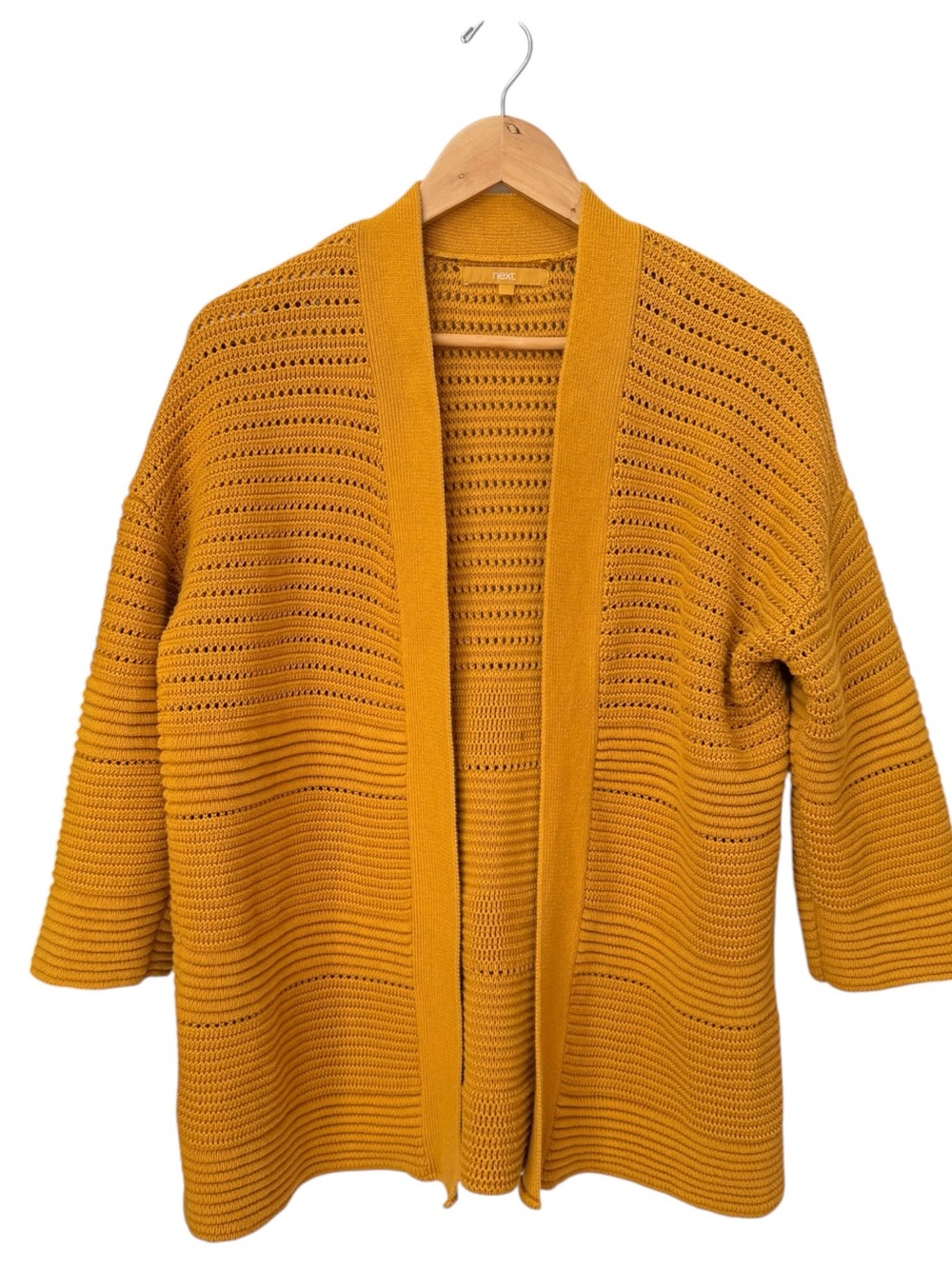 Next Long Sleeve Open Front Knit Cardigan Sweater. UK 8. UK Medium.